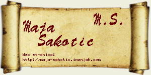 Maja Šakotić vizit kartica